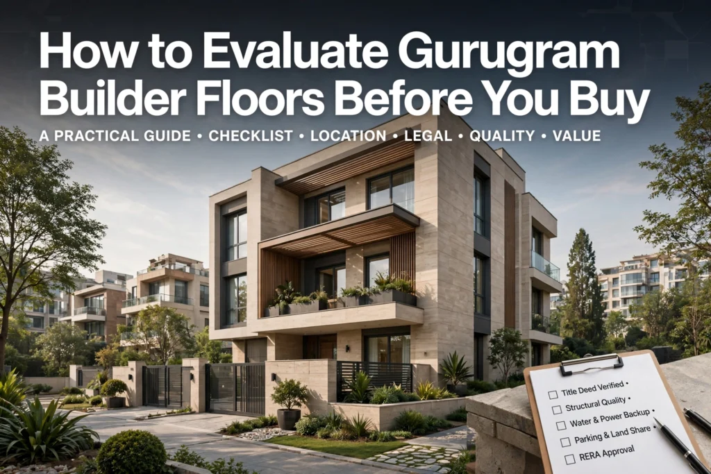 How to Evaluate Gurugram Builder Floors Before You Buy