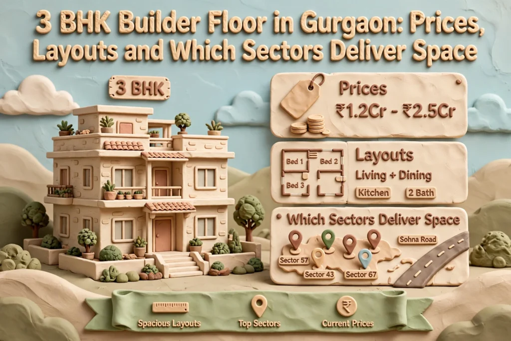 3 BHK Builder Floor in Gurgaon: Prices, Layouts and Which Sectors Deliver Space