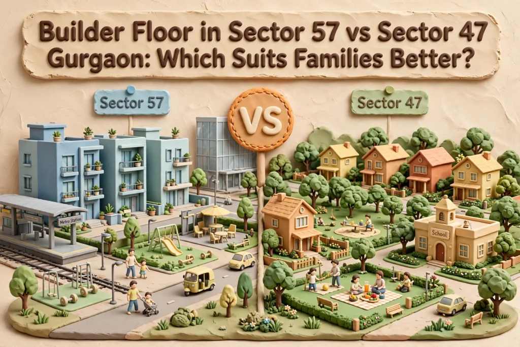 Builder Floor in Sector 57 vs Sector 47 Gurgaon: Which Suits Families Better?