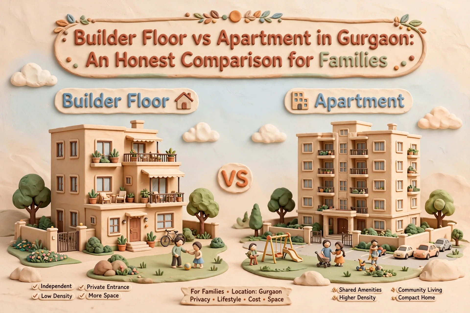 Builder Floor vs Apartment in Gurgaon: An Honest Comparison for Families