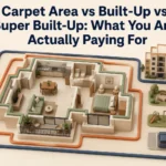 Carpet Area vs Built-Up vs Super Built-Up: What You Are Actually Paying For