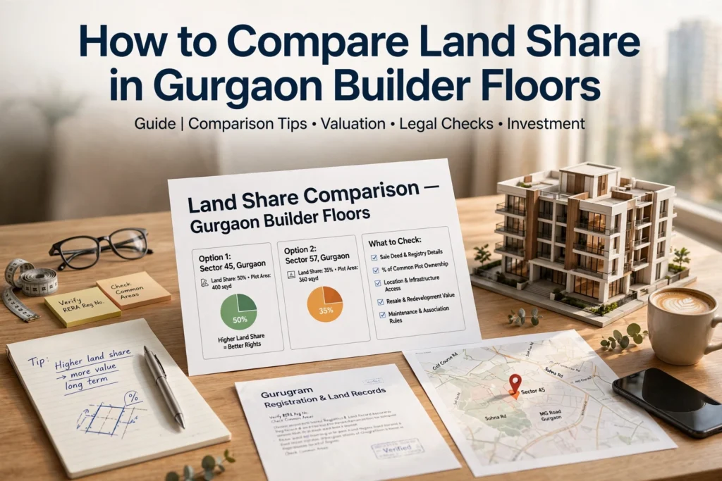 How to Compare Land Share in Gurgaon Builder Floors