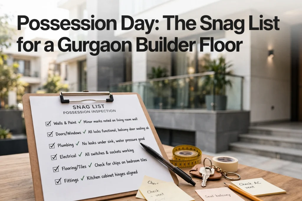 Possession Day: The Snag List for a Gurgaon Builder Floor