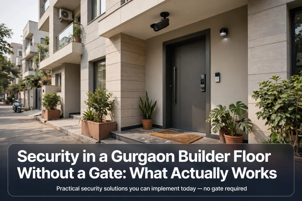 Security in a Gurgaon Builder Floor Without a Gate: What Actually Works