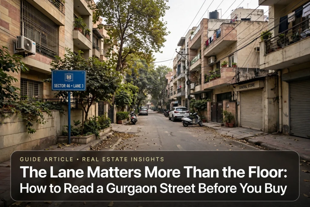 The Lane Matters More Than the Floor: How to Read a Gurgaon Street Before You Buy