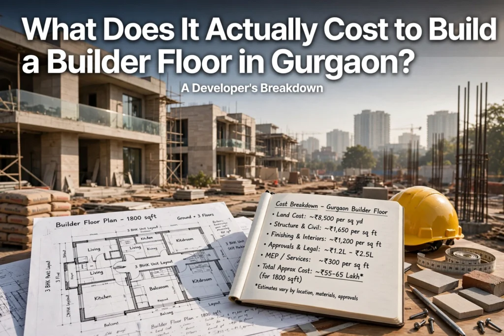 What Does It Actually Cost to Build a Builder Floor in Gurgaon? A Developer's Breakdown